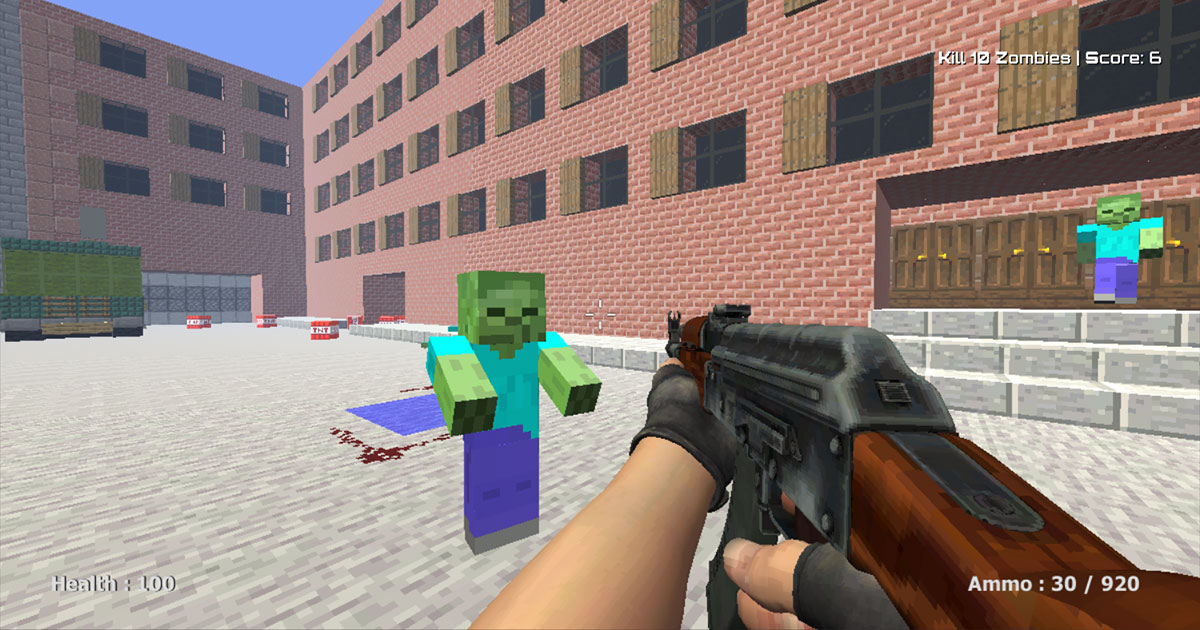 Counter Craft Zombies - Play Counter Craft Zombies Game online at